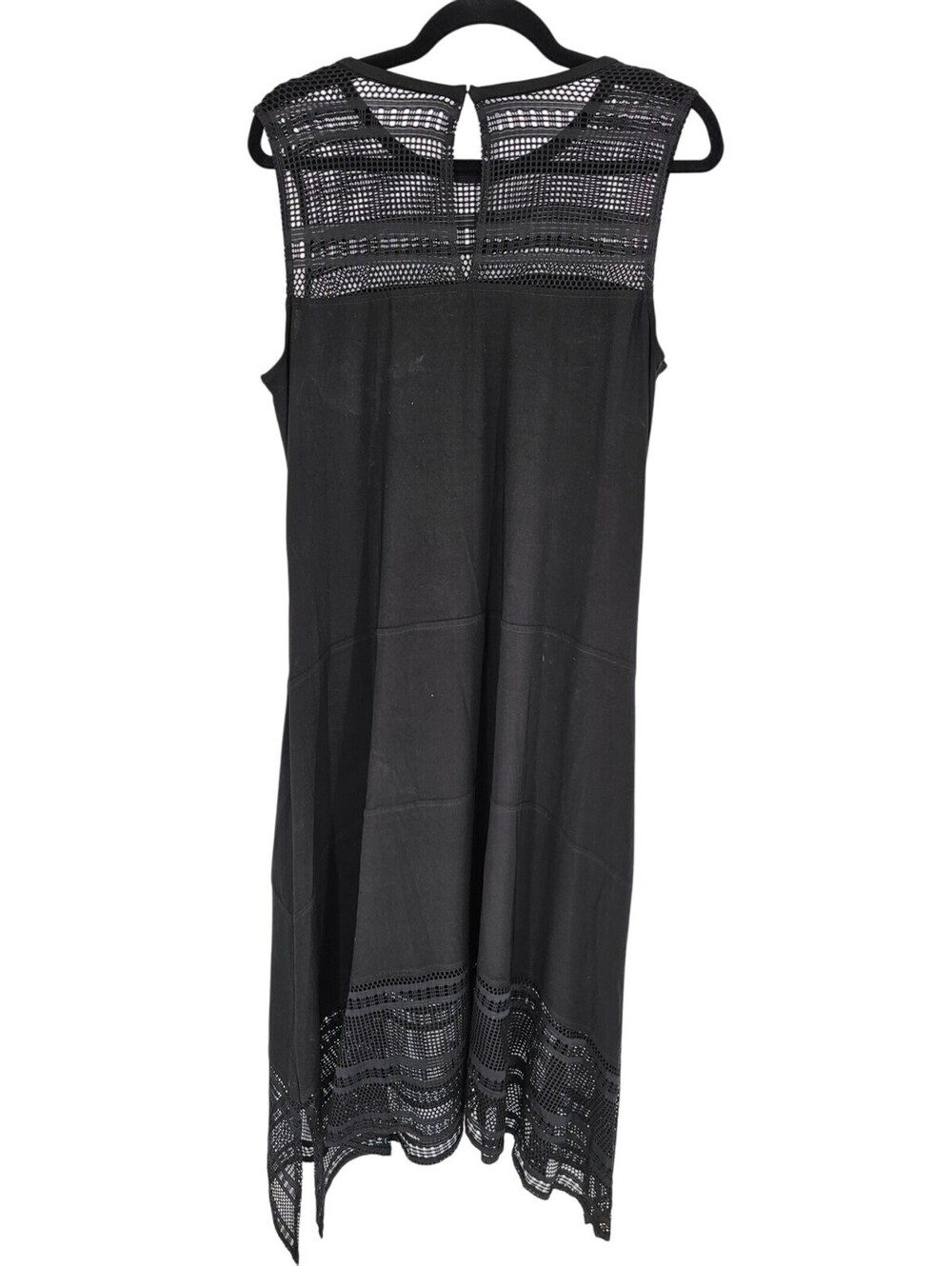 American Living Women's Mesh Crewneck Sleeveless Jersey Midi Dress Size 16